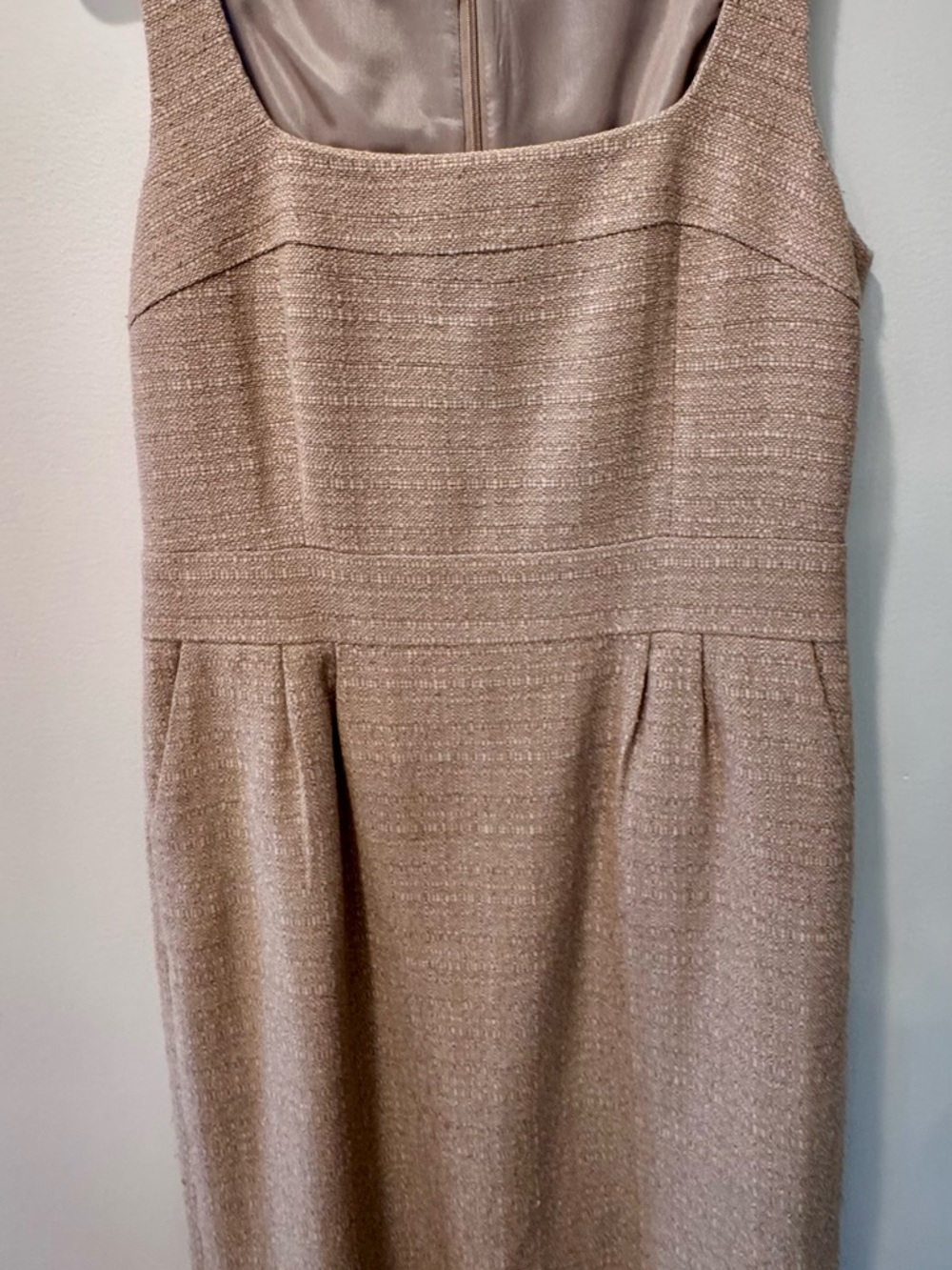 Banana Republic Sleeveless Sheath Dress in Neutral Beige
